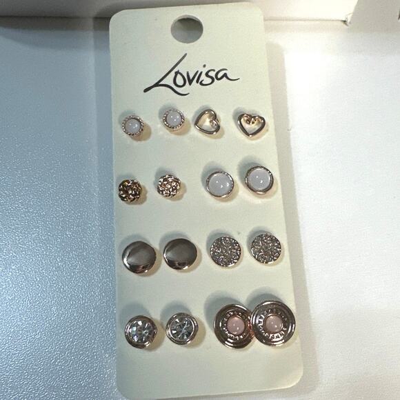 Lovisa Stud earrings 8 pack.  Never wore NWT - Picture 1 of 4